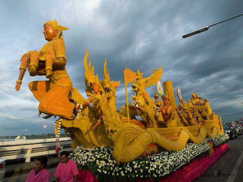 113 ปี งานประเพณีแห่เทียนเข้าพรรษาอุบลราชธานี 2557 และเฉลิมฉลอง 222 ปี อุบลราชธานี ระหว่างวันที่ 11-16 กรกฎาคม 2557