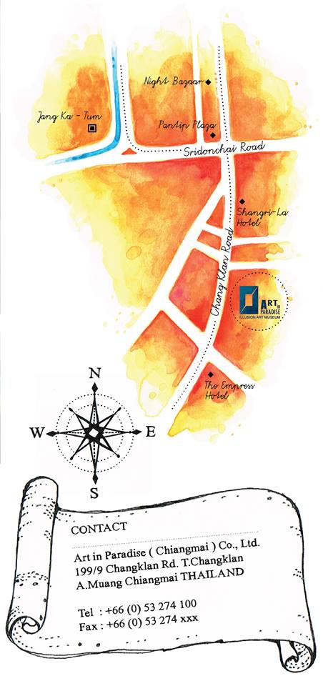 แผนที่เดินทางมายังพิพิธภัณฑ์ Art in Paradise Chiang Mai